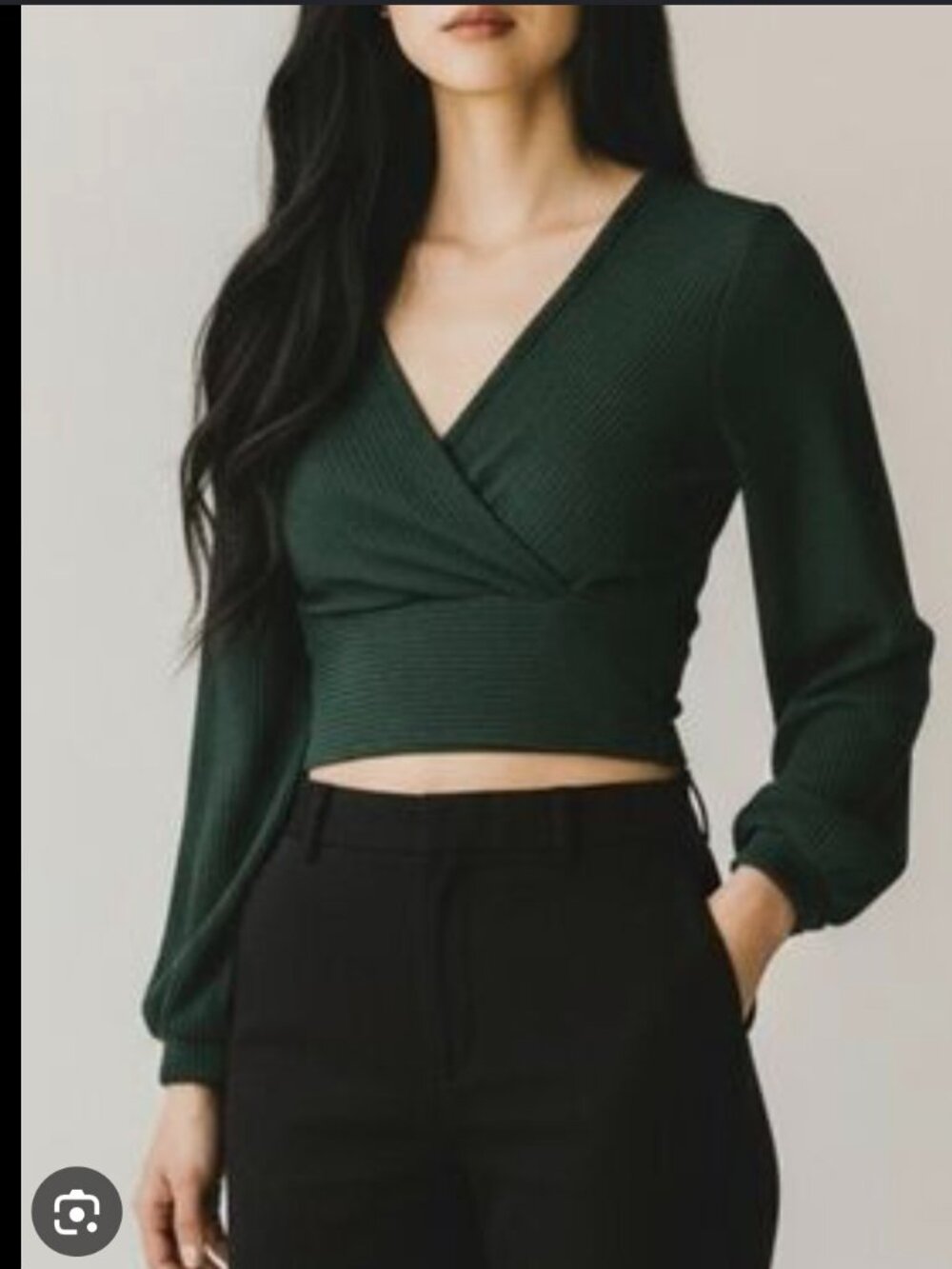 Livia by Olivia Raie green crop top